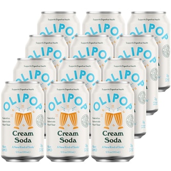 Olipop Sparkling Tonic, Cream Soda, Cans