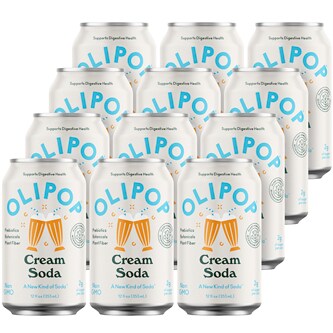 Olipop Sparkling Tonic, Cream Soda, Cans