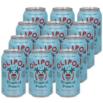 Olipop Sparkling Tonic, Tropical Punch, Cans