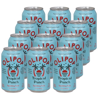 Olipop Sparkling Tonic, Tropical Punch, Cans