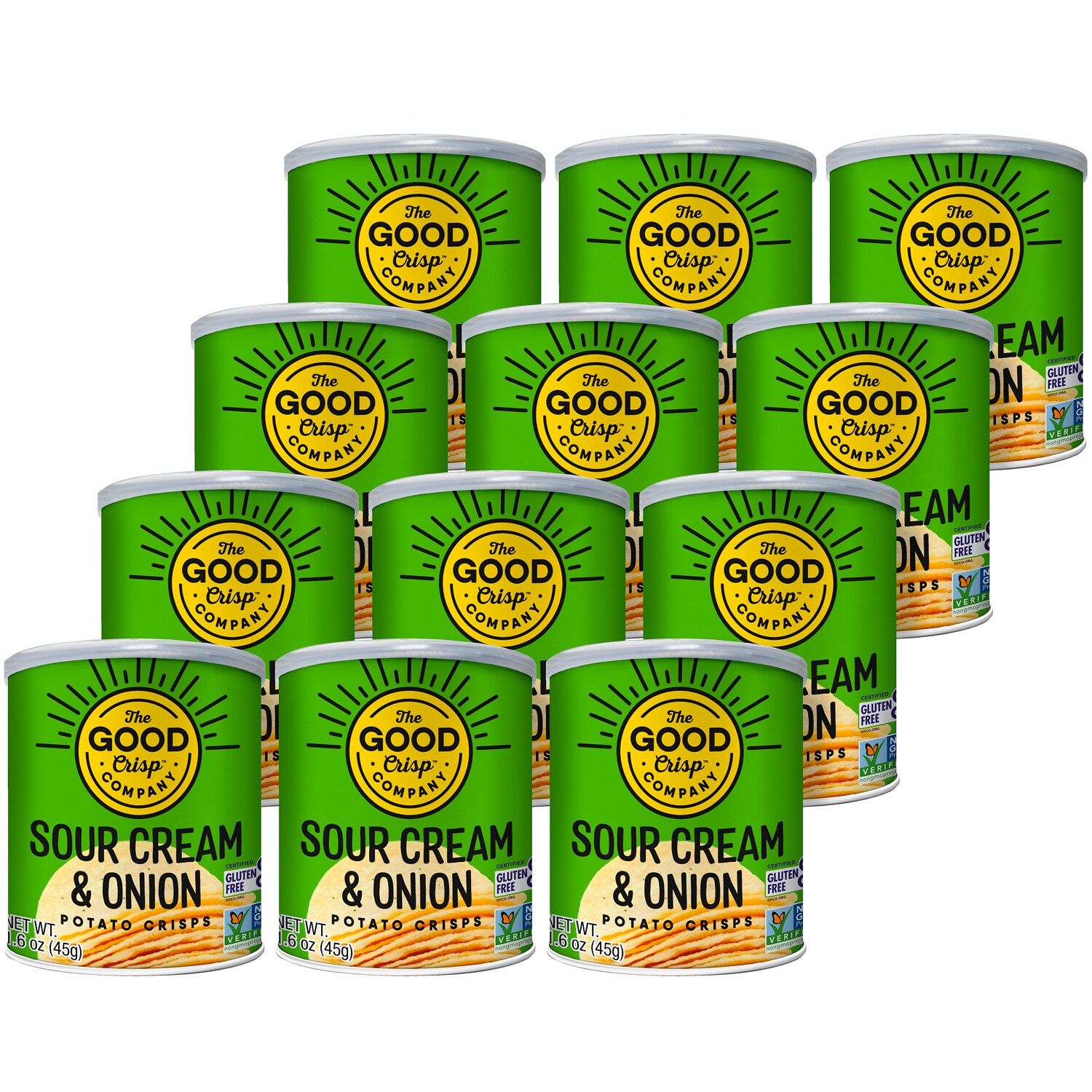 The Good Crisp Company Potato Crisps, Sour Cream & Onion