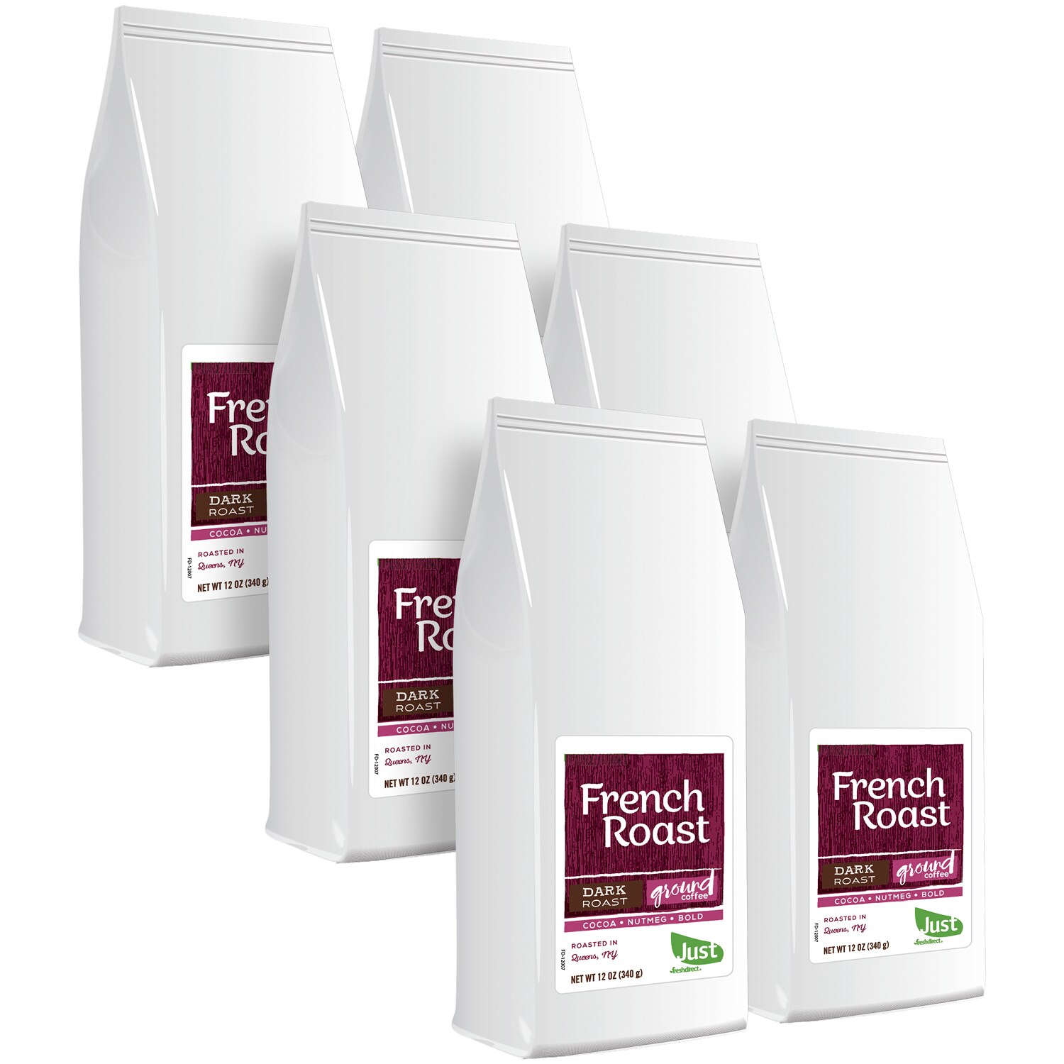 Just FreshDirect Ground Coffee, French Roast