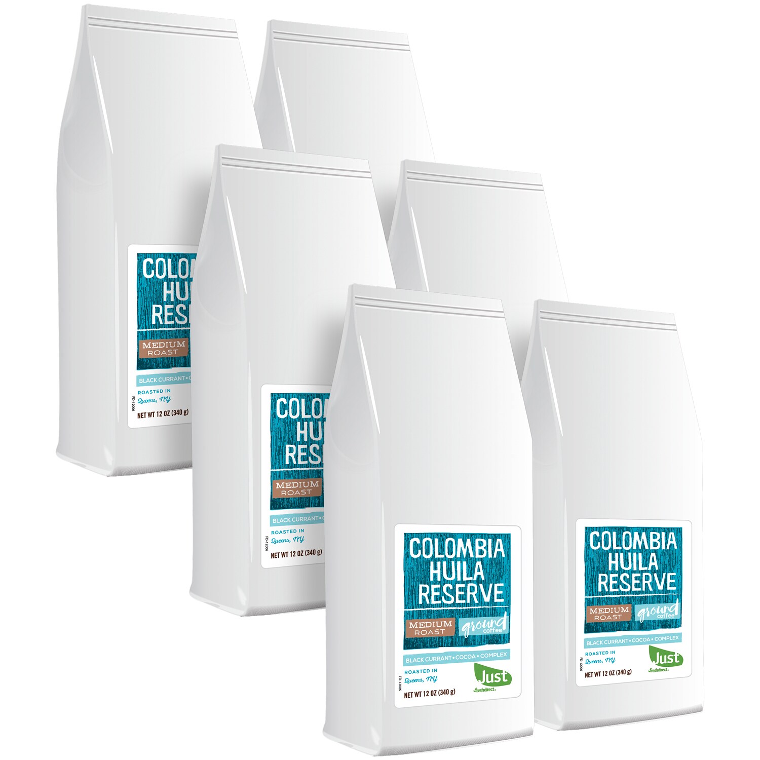 Just FreshDirect Ground Coffee, Colombia Huila Reserve 