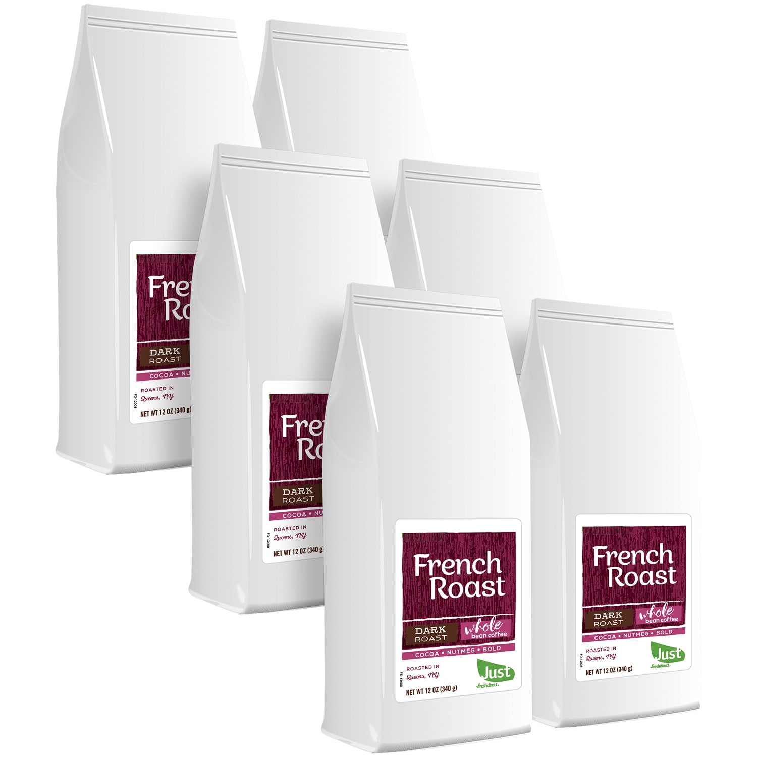 Just FreshDirect Whole Bean Coffee, French Roast