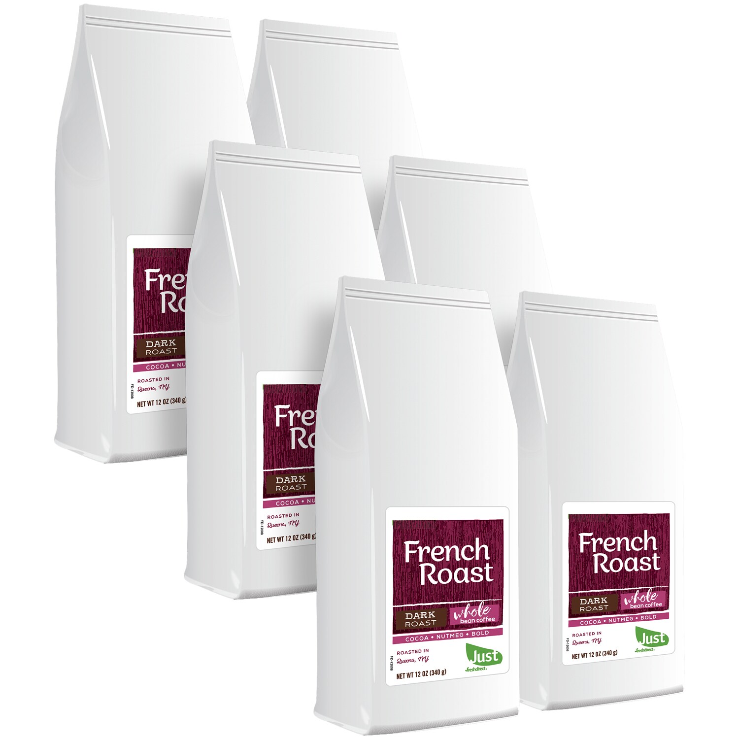 Just FreshDirect Whole Bean Coffee, French Roast