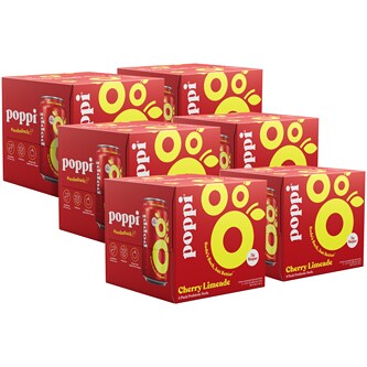 Poppi Prebiotic Soda, Cherry Limeade, Case