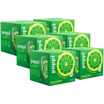 Poppi Prebiotic Soda, Lemon Lime, Case