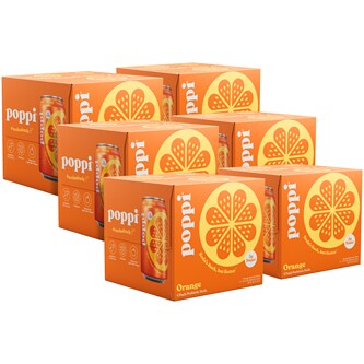 Poppi Prebiotic Soda, Orange, Case
