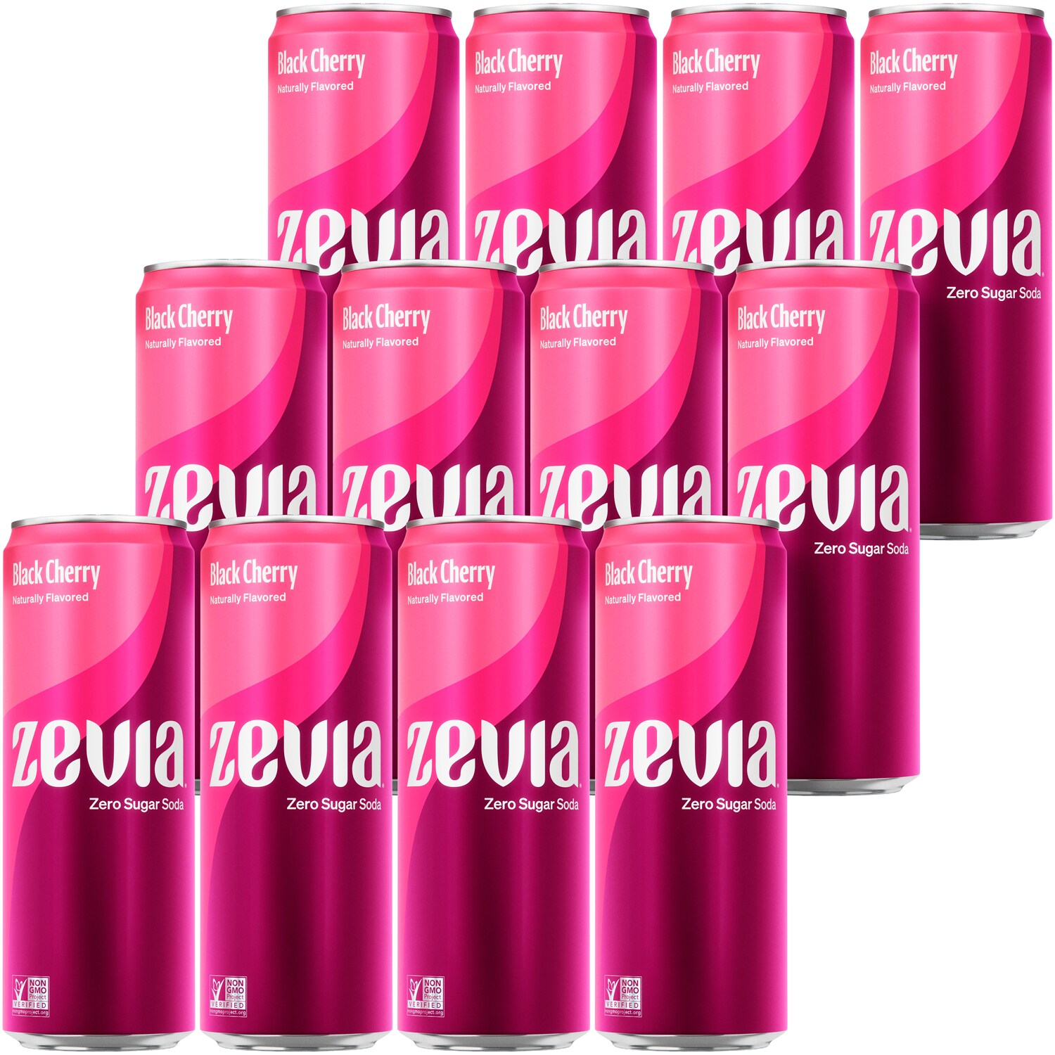 Zevia Zero Sugar Soda, Black Cherry, Case