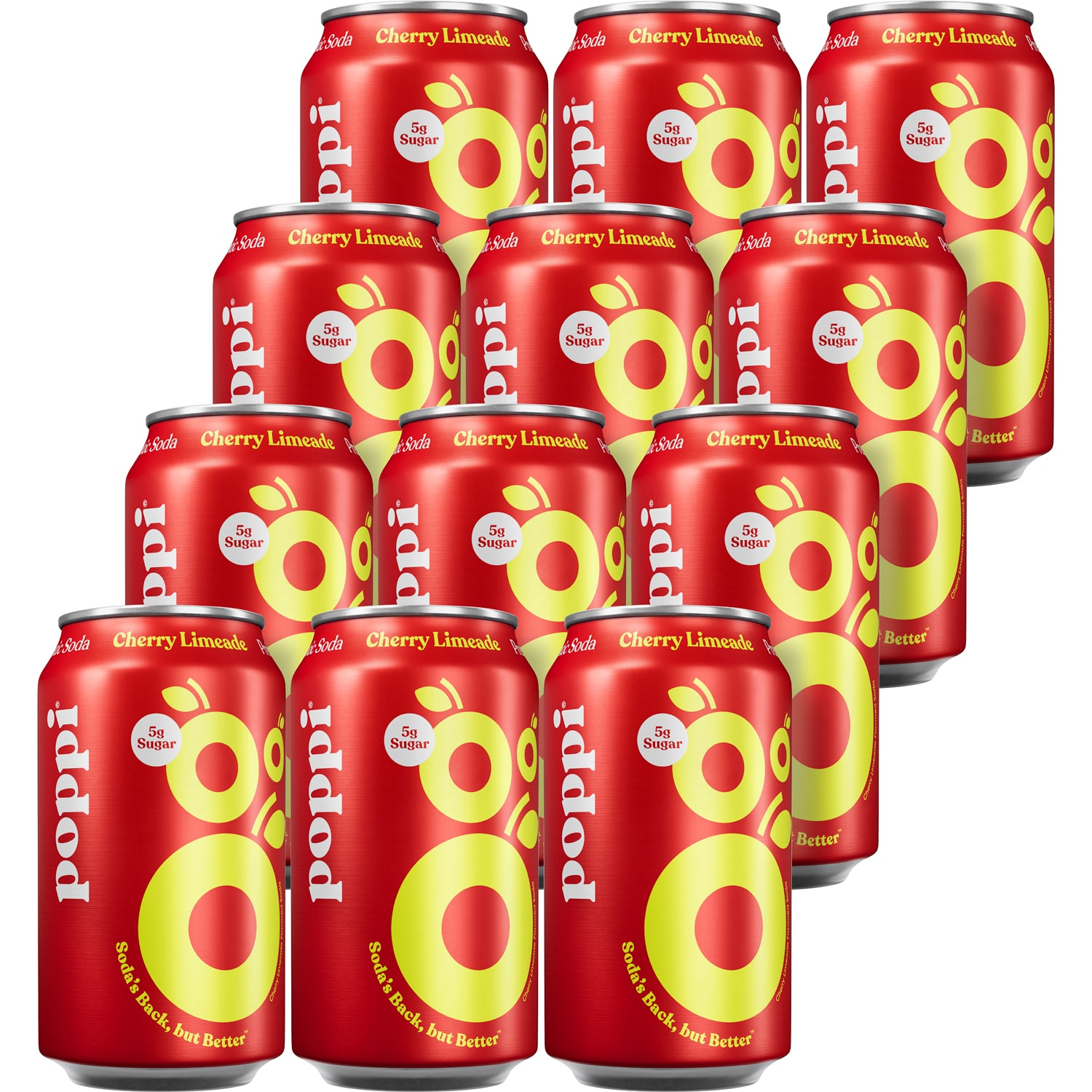 Poppi Prebiotic Soda, Cherry Limeade, Case