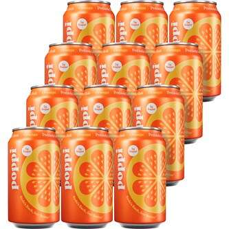 Poppi Prebiotic Soda, Orange, Case