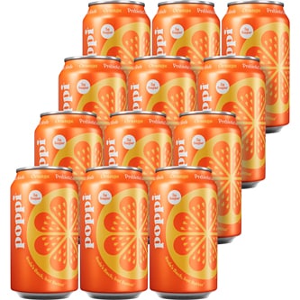 Poppi Prebiotic Soda, Orange, Case
