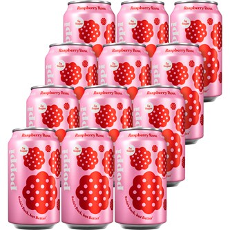 Poppi Prebiotic Soda, Raspberry Rose, Case