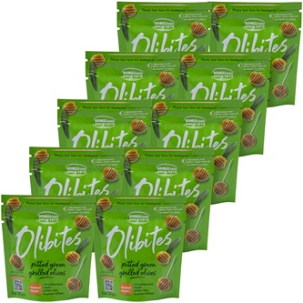 Komili Olibites Pitted Grilled Green Olives, Case