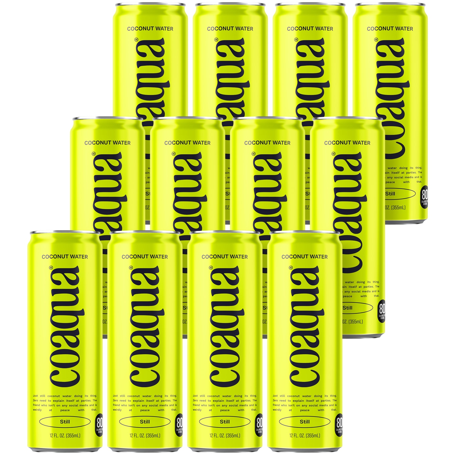 CoAqua Coconut Water, Still, Case
