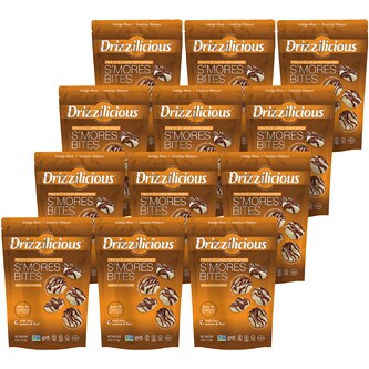 Drizzilicious Mini Rice Cakes Reimagined, S'Mores Bites, Case