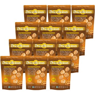 Drizzilicious Mini Rice Cakes Reimagined, French Toast Bites, Case