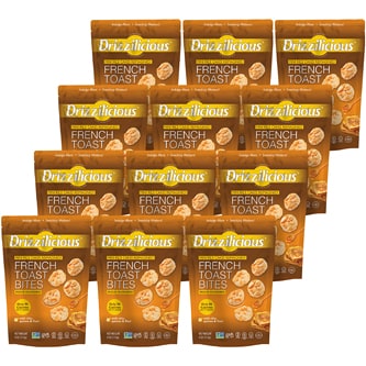 Drizzilicious Mini Rice Cakes Reimagined, French Toast Bites, Case