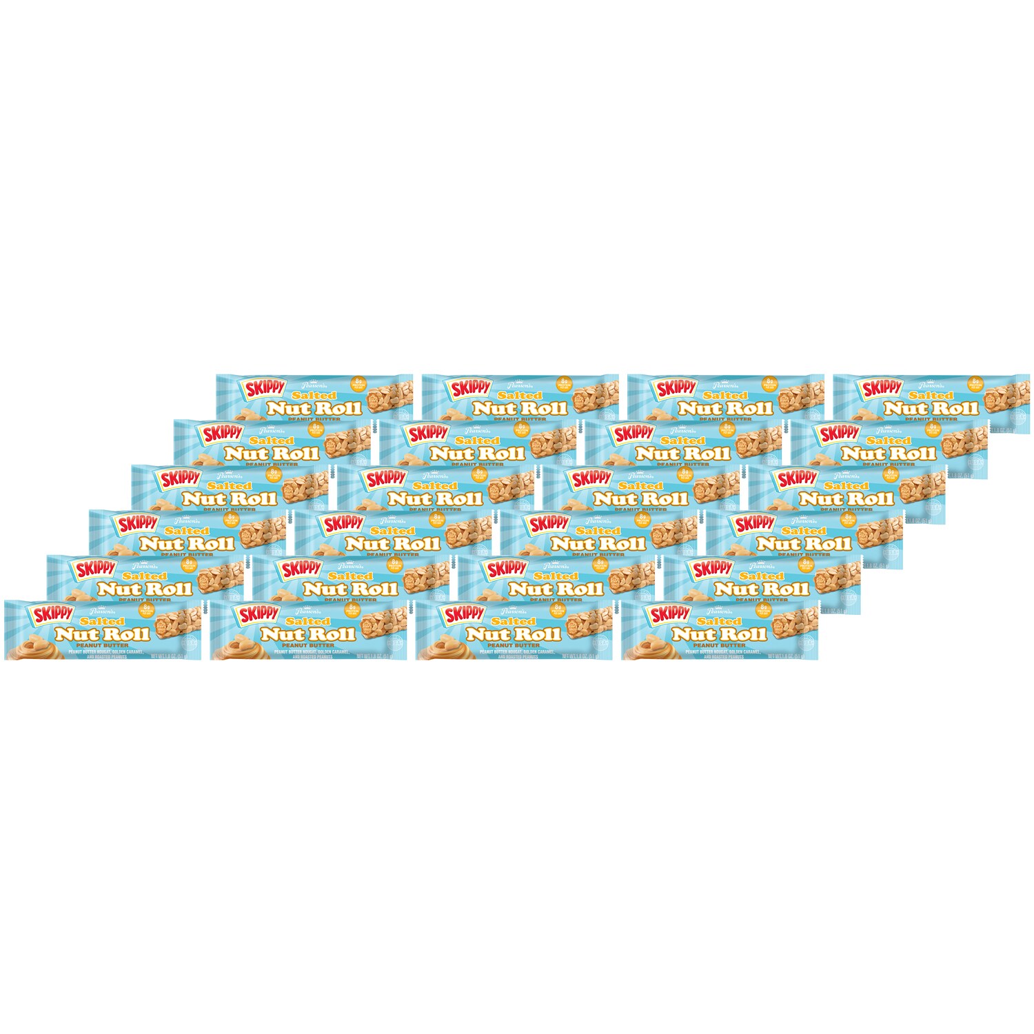 Skippy Nut Roll Peanut Butter, Salted, Case