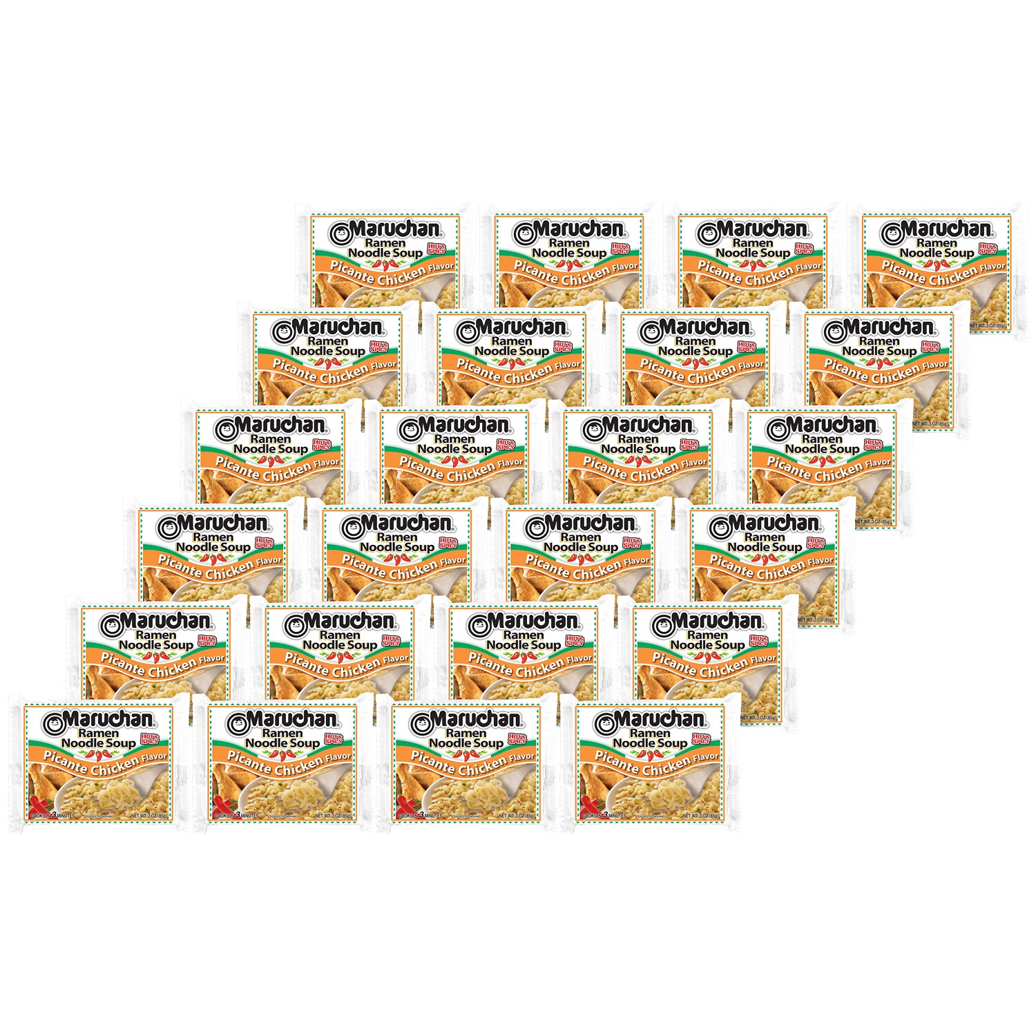 Maruchan Ramen Noodle Soup, Picante Chicken, Case