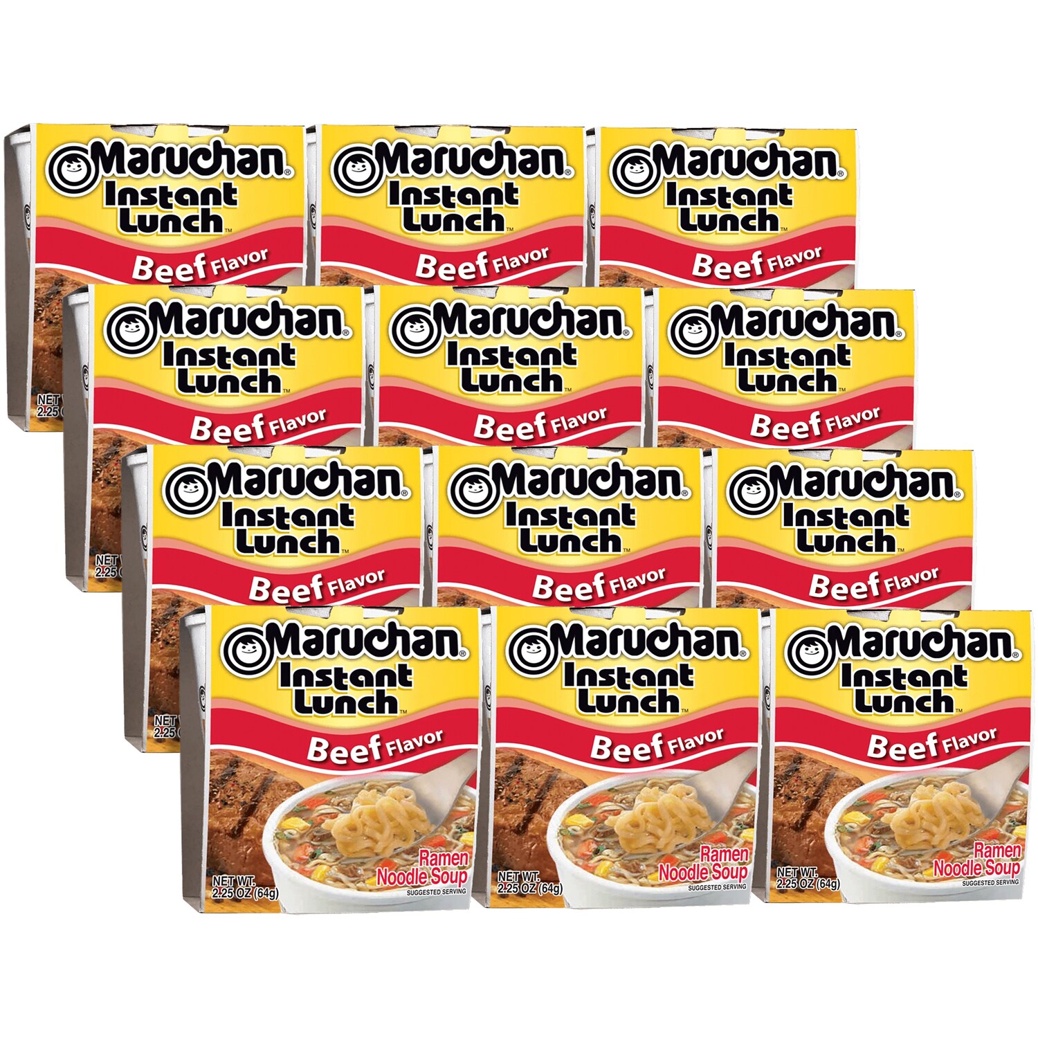Maruchan Instant Lunch Ramen Noodle Soup, Beef, Case
