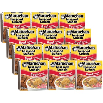 Maruchan Instant Lunch Ramen Noodle Soup, Beef, Case