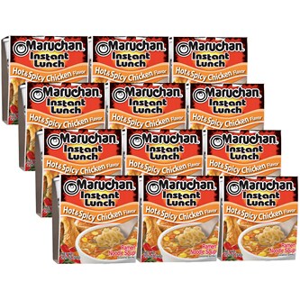 Maruchan Instant Lunch Ramen Noodle Soup, Hot & Spicy Chicken, Case