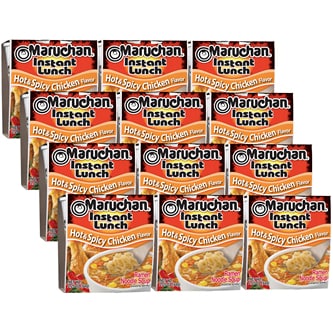 Maruchan Instant Lunch Ramen Noodle Soup, Hot & Spicy Chicken, Case