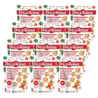 Drizzilicious Mini Rice Cakes Reimagined, Ginger Bread Bites, Case