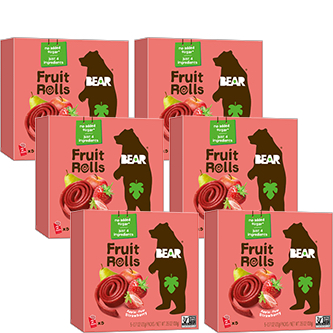 BEAR Fruit Rolls, Pear-Apple Strawberry, Case