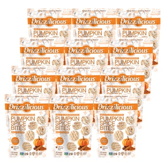 Drizzilicious Mini Rice Cakes Reimagined, Pumpkin Spice Bites, Case