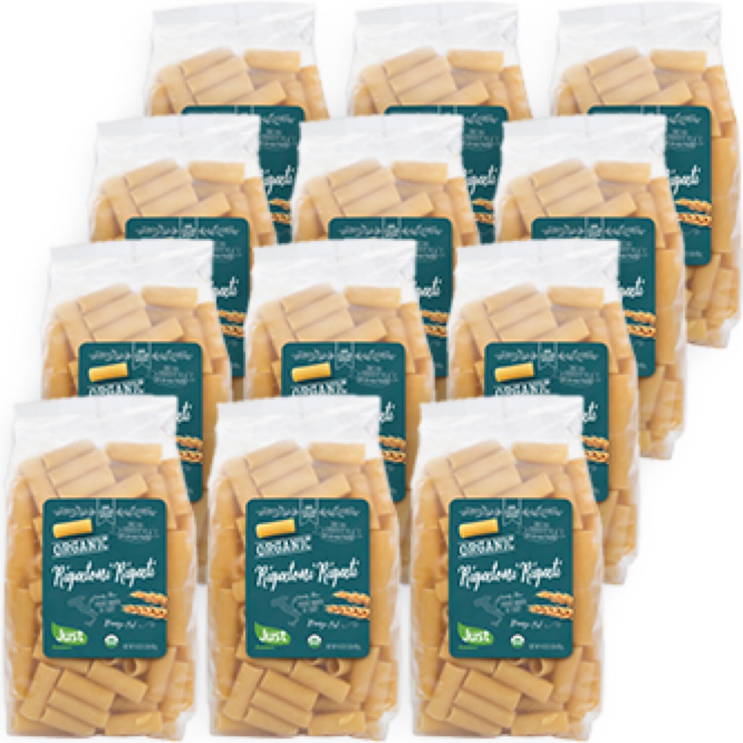 Just FreshDirect Organic Rigatoni Rigati, Case