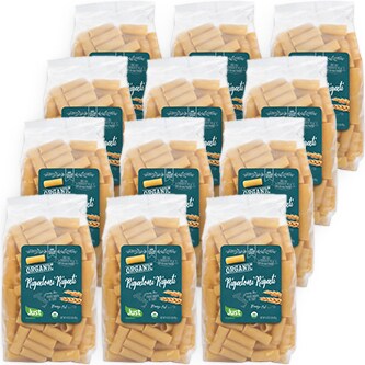 Just FreshDirect Organic Rigatoni Rigati, Case