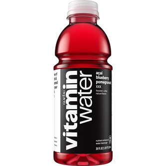 vitaminwater nutrient enhanced water beverage, xxx (açai-blueberry-pomegranate), Plastic Bottle