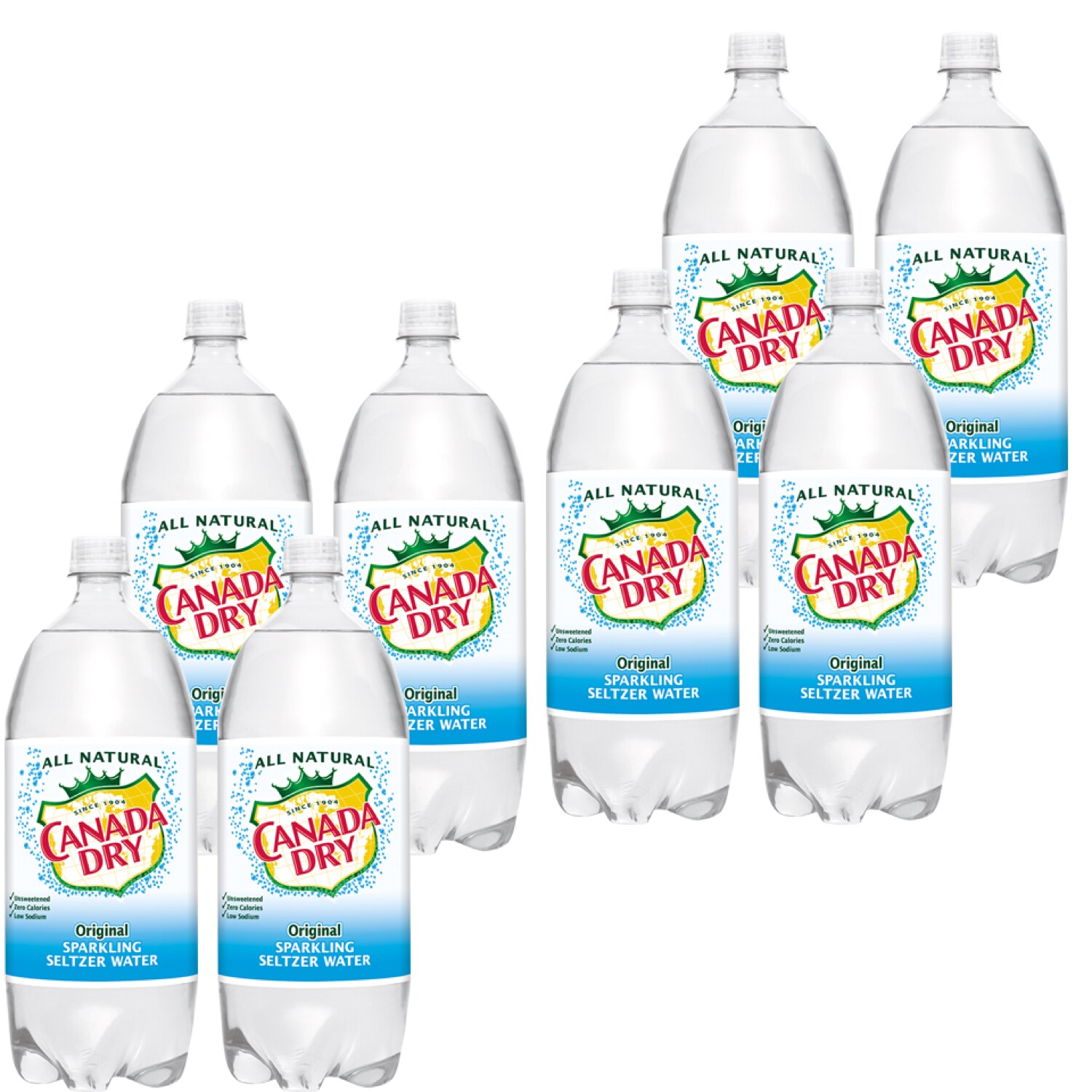 Canada Dry Sparkling Seltzer Water, Original, Plastic Bottles