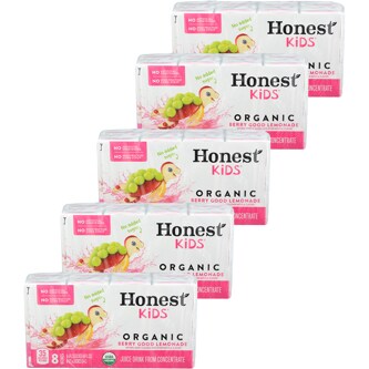Honest Kids Organic Juice Drink, Berry Good Lemonade, Pouches