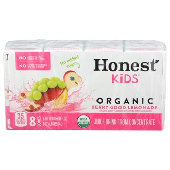 Honest Kids Organic Juice Drink, Berry Good Lemonade, Pouches