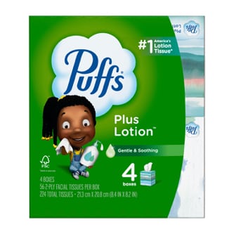 Puffs Plus Lotion 2-Ply Facial Tissues