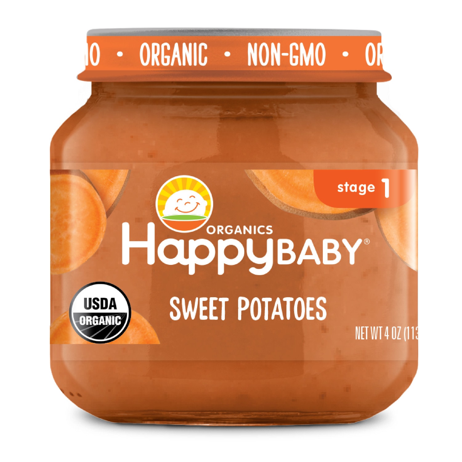 Happy Family Happy Baby Clearly Crafted Stage 1 Organic Baby Food, Sweet Potatoes