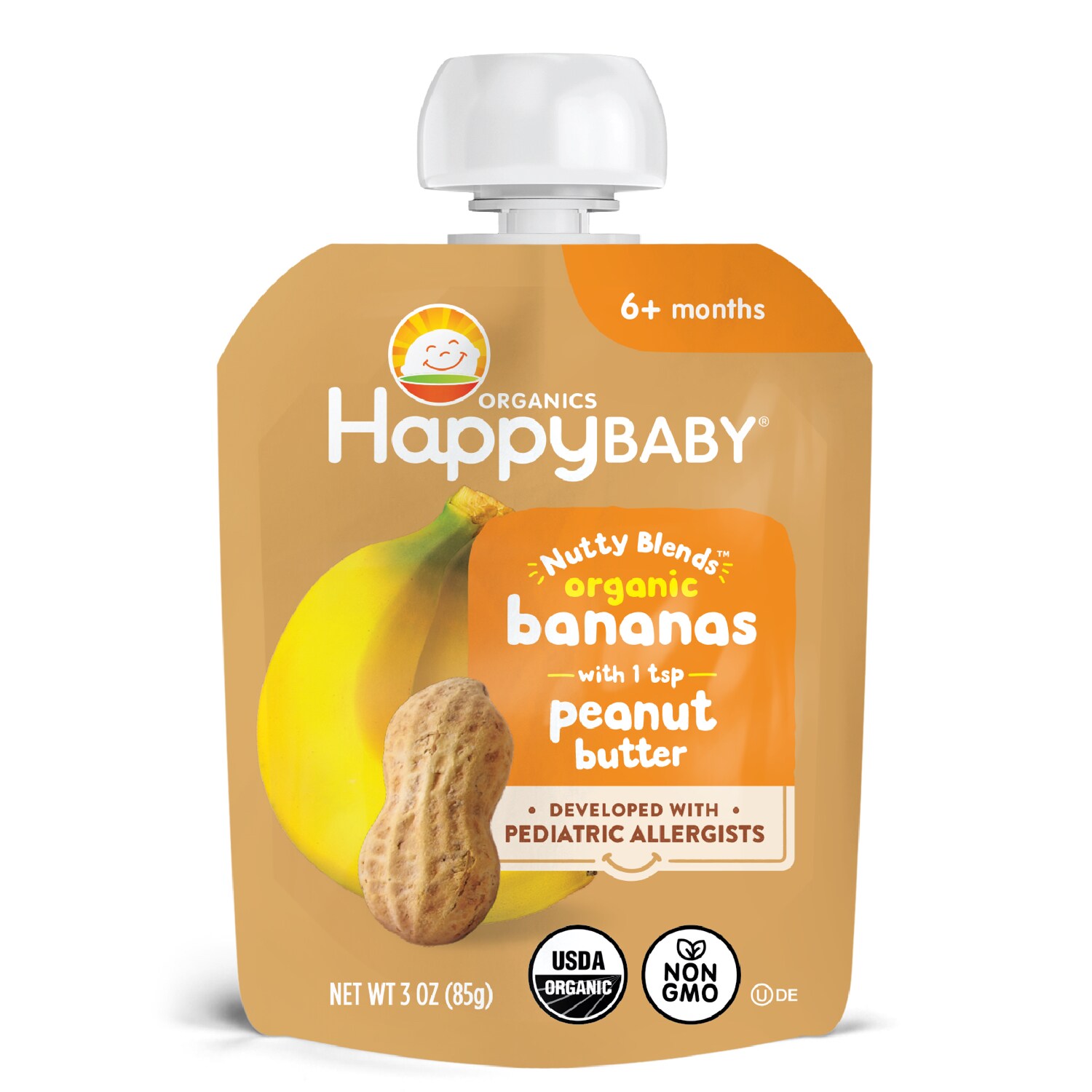 Happy Family Happy Baby Organic Nutty Blends, Bananas & Peanut Butter