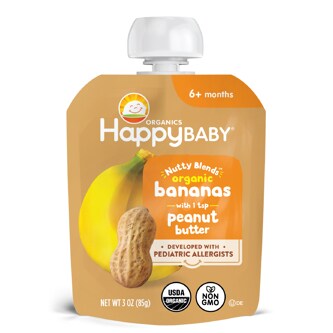 Happy Family Happy Baby Organic Nutty Blends, Bananas & Peanut Butter