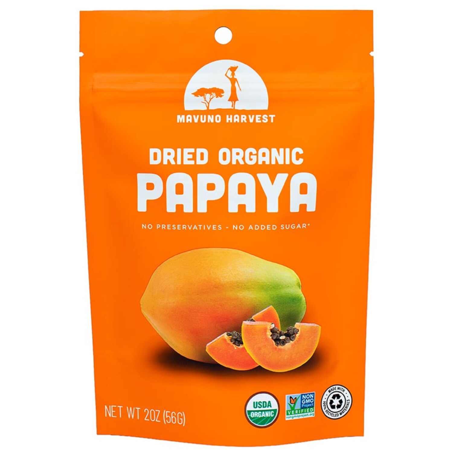 Mavuno Harvest Organic Dried Papaya