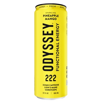 Odyssey Elixir Sparkling Energy Drink, Pineapple Mango, Can