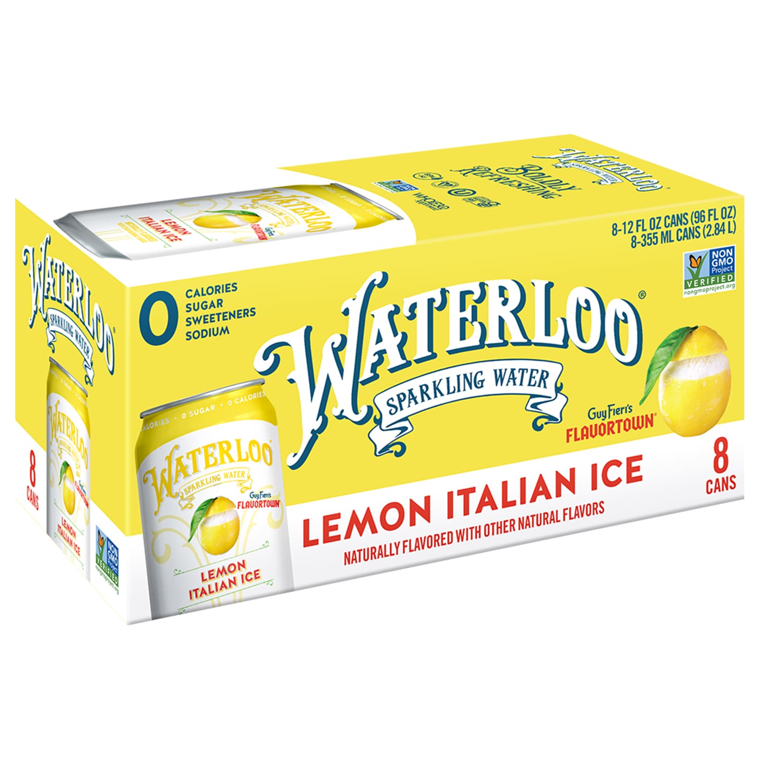 Waterloo Sparkling Water, Summer Lemon Italian Ice, Cans