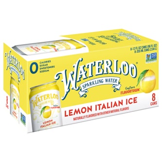 Waterloo Sparkling Water, Summer Lemon Italian Ice, Cans
