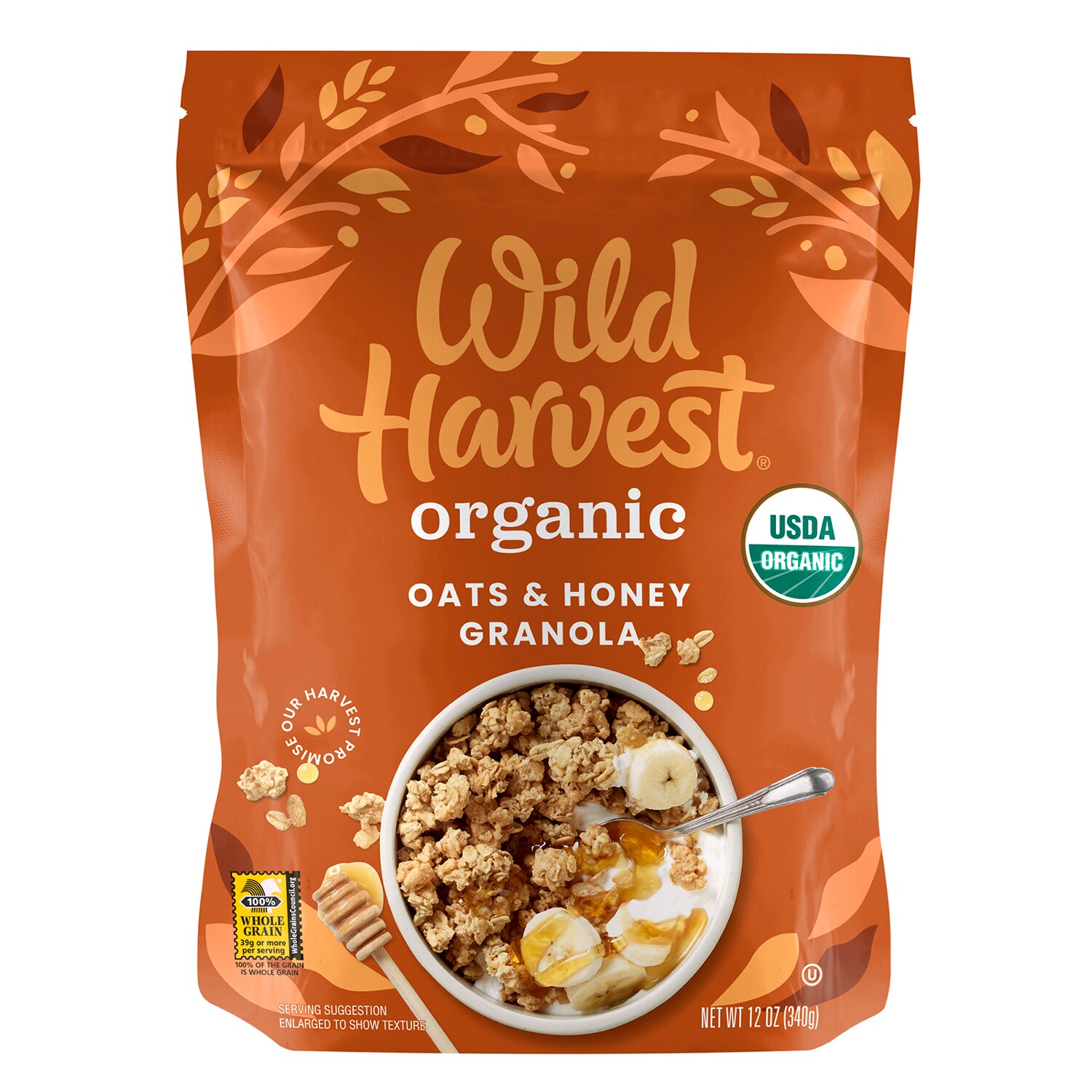 Wild Harvest Organic Granola, Oats & Honey