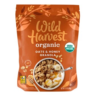 Wild Harvest Organic Granola, Oats & Honey