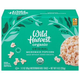 Wild Harvest Organic Microwave Popcorn, Original