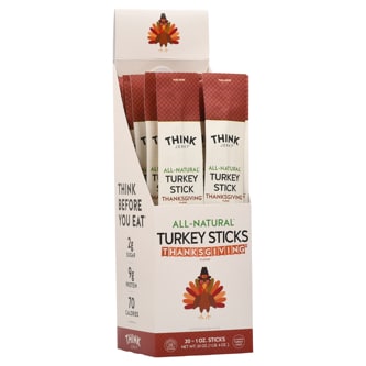 Think Jerky All-Natural Turkey Sticks, Thanksgiving