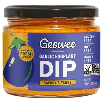 Growee Indian Garlic Eggplant Dip, Savory & Tangy
